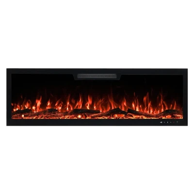 Aflamo Elite 127 cm schwarze wandmontierte Elektrokamin